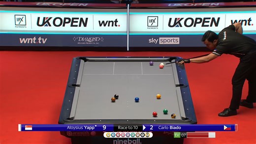 One hell of a performance from Aloysius Yapp 🙌 The Singaporean dismantles Carlo Biado, a bittersweet revenge against a good friend from the 2021 US Open final 🤝 #UKOpenPool 🇬🇧 | Matchroom Pool