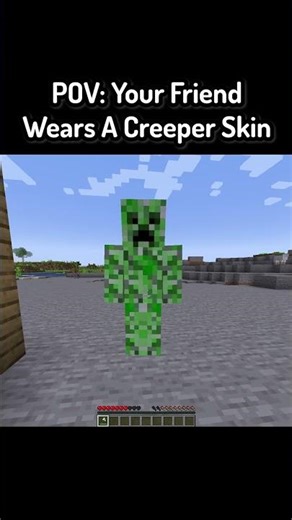 POV: Your Friend Wears A Creeper Skin In Minecraft