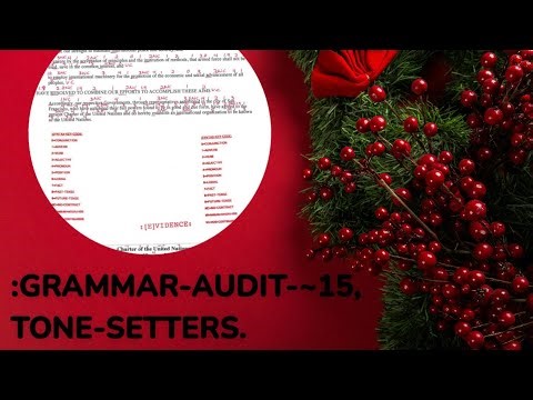 :GRAMMAR-AUDIT-~15, TONE-SETTERS.