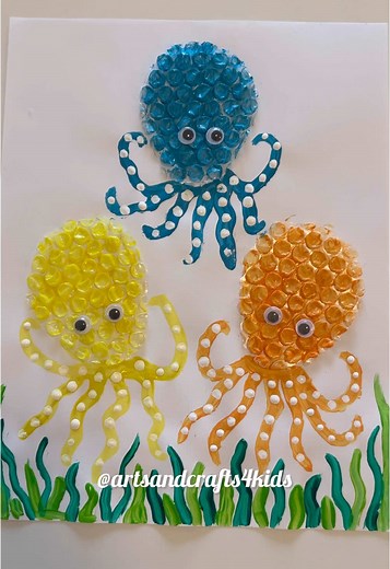 Bubble Wrap Octopus Craft for Kids
