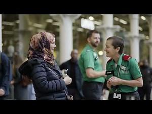 Myleene Klass at St Pancras with St John Ambulance
