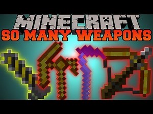 Minecraft: SO MANY WEAPONS (CHAINSAWS, SWORDS AND LIGHTSABER) So Many Swords Mod Showcase