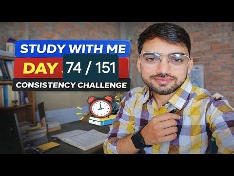 STUDY WITH ME| DAY 74/151 | POMODORO TECHNIQUE 50/10 MIN
