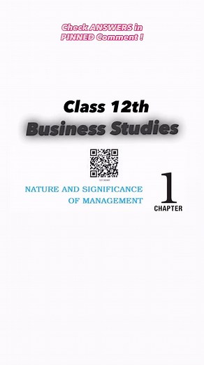 BAE (Business Studies, Accounts and Economics) | Class 12th, Business Studies, Chapter 1, Chapter 1 MCQs practice | Instagram