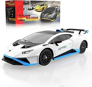 Lamborghini Remote Control Car, 1:18 Scale Officially Licensed Lamboghini Toy Car, Cool RC Cars Toys for 4 5 6 7 8 9 10 11 12 Year Old Boys Kids Adults Gifts, 15km/h Fast RC Drift Car (White)