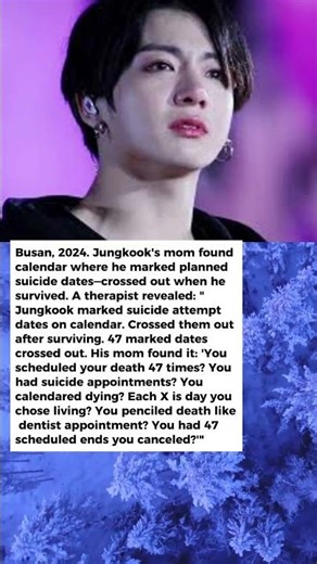 What Happened When BTS Jungkook's Mom Found His Suicide Timeline Calendar Will Make You Cry 😭