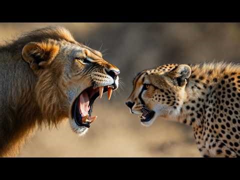 Lion vs cheetah - The ultimate encounter