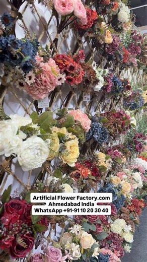 Artificial Flower Factory on Instagram: "Artificial Flower Factory NH 8 Near Aslali Jetalpur Bareja road Ahmedabad 382425 Gujarat India +91 All info WhatsApp hi Send 91 10 20 30 40 8000 1000 00 24 By 7 Days Open All types Artificial Flower, Plant product custom manufacturing is possible Flower Banquet, Channel, Bunch, Stick, Garlend, Loose Flowers, Dry Flowers, Garden Tiles, Creepers Hanging, Décor Props, Hanging Light, Rotomod Pot, Customize Artificial Garden, Flower, Line, Toran, FlowerBackdro