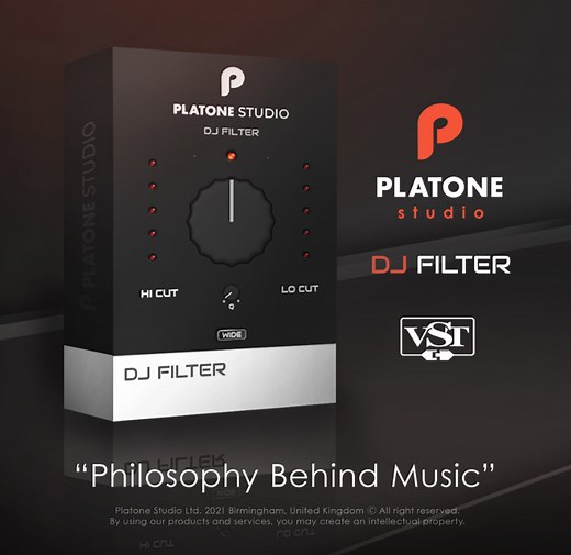 DJ Filter by Platone Studio - HP/LP Filter Plugin VST VST3 Audio Unit