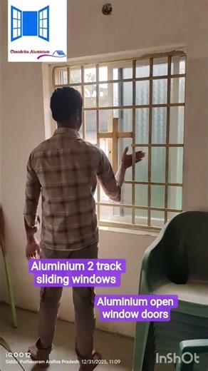 #aluminium two track sliding windows