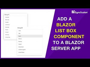 Add a Blazor ListBox Component to a Blazor Server App