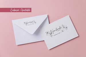 Personalized Floral Handmade Stamp: Self-inking or Wood Handle - Etsy