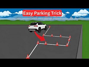 Reverse Parking With Cones. [Reverse Park Step by Step]