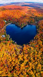 49K reactions · 1.5K comments | Can you believe this is a real lake that exists 凉 . . . #heartlake #fallcolors #autumnvibes #dronephotography #fallroadtrip #vermont #travelreels | Kevin & Amanda | Facebook