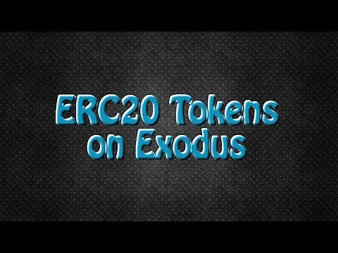 How to use an Exodus wallet to store ERC20 tokens