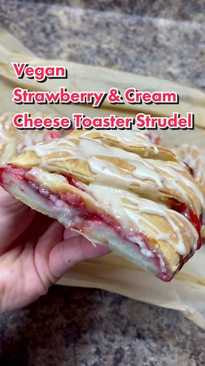 Vegan Strawberry & Cream Cheese Toaster Strudel Recipe