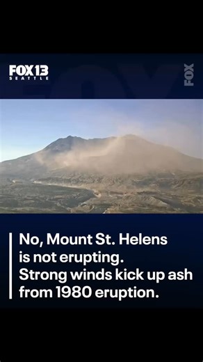 Strong winds in Washington stirred up decades-old ash from the 1980 eruption of Mount St. Helens, creating plumes that made it look like the volcano was erupting. The U.S. Geological Survey (USGS) confirmed there was no new volcanic activity and that the volcano remains at normal, background levels. This phenomenon, which can be hazardous to health and aircraft, occasionally occurs during high winds and dry, snow-free conditions. #wa #pnw #volcano | FOX 13 Seattle