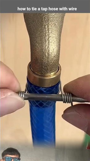 how to tie a tap hose with wire