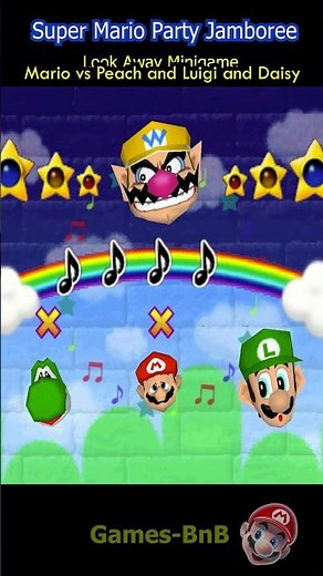 Mario Party 2 - Look Away - Wario vs Mario & Yoshi and Luigi #mario