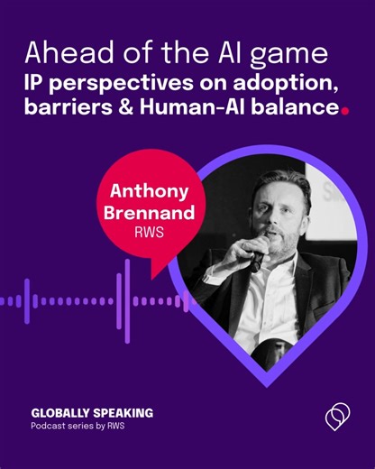 RWS Group on Instagram: "🎙️🌎 Did you know 92% of IP professionals plan to try AI, yet 79% cite accuracy as a top barrier? Generative AI is reshaping the IP world, but are today’s tools truly delivering? In this new episode of the Globally Speaking podcast, we dive into the findings of RWS’s “Ahead of the Game” survey, unpacking how IP professionals are using AI today, where it falls short, and what needs to change. RWS CEO of Protect, James Lacey, sits down with RWS Protect Head of Innovation,