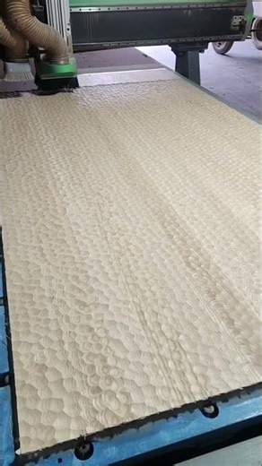 The process of making a notch on a board very quickly using a sophisticated, automatic machine.#fyp