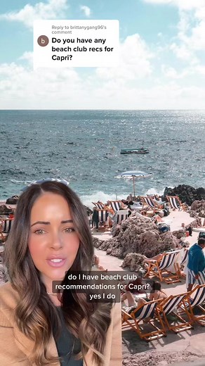 Replying to @brittanygang96 the best beach clubs in Capri! Spending a day at a beach club is one of the best things to do in Capri. A few of my top Capri beach club picks are: Lido del Faro Beach Club, II Riccio Beach Club, Torre Saracena Beach Club, and La Fontelina. #italycapri #capribeachclub #capribeach #capritraveltips #capritravel #italytraveltips #italyplacestovisit #greenscreen