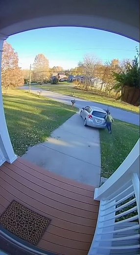 Runaway Car Rolls Downhill in Neutral — Owner Chases in Wild Security Cam Footage!