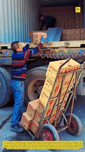 Manual Container Unloading Technique