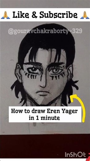 Eren Yeager the founder drawing step by step ✍️🔥😈