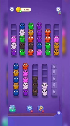 kitty sort hard level 27#ammycandycrush #shorts #mobilegame #puzzlegames #gameplay