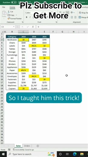 Change Color Magic In MS Excel #excel #spreadsheetmagic #exceltips #formula #excelshortcuts
