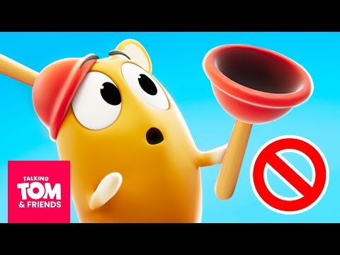 Plunger Problems! ❌🤣🪠 Talking Tom & Friends | Animated Cartoons