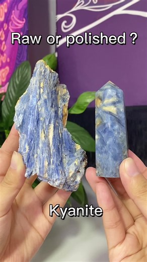 Kyanite and Malachite Crystal Point Fusion