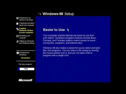 Installing Windows 98 Second Edition on PCem