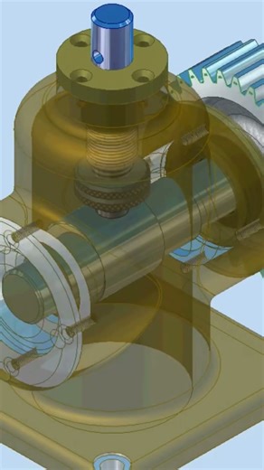 #기구학강의 #기구학 #animation #3dmodeling #3d #편시왕복장치 #슬라이더크랭크