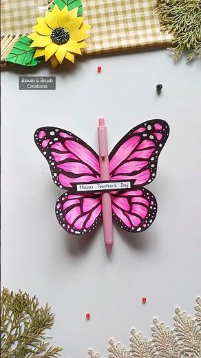 DIY Gift For Teacher 😱🦋| Easy Butterfly Art। #butterfly #papercraft #trendingshorts #viralvideo