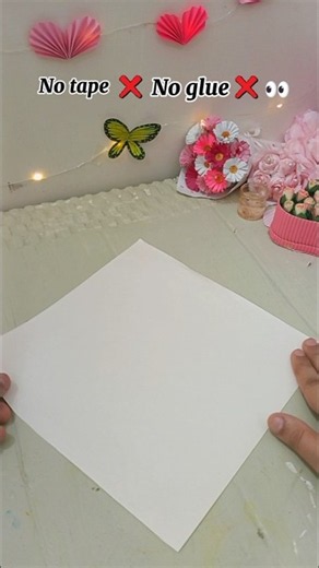 Diy paper envelope ✉️ No tape no glue hack #easy paper envelope # short
