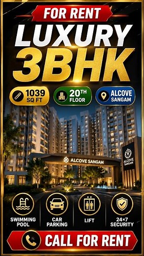 🏡 Inside Alcove Sangam! Luxury 3BHK Rental Apartment | Full Tour