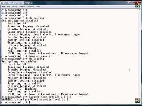 Cisco ASA ver. 6, 7, and 8.2: Setup Syslog