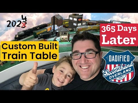 FULL Layout Tour: 365 Days with our O-Gauge Model Train Table!