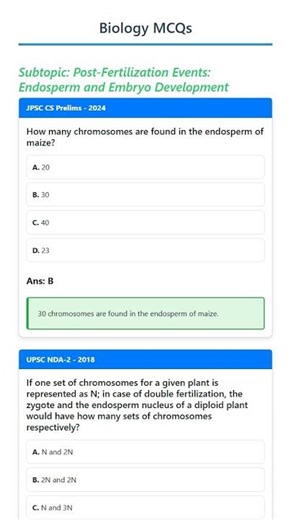 Post-Fertilization Events: Endosperm and Embryo Development