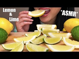 **ASMR Lemon & Lime ** Real Fruit Eating Sounds | Super Sour Challenge | ASMR Phan