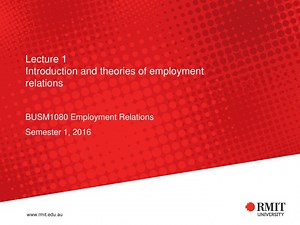 Theories of Employment Relations: An Overview & Analysis - SlideServe