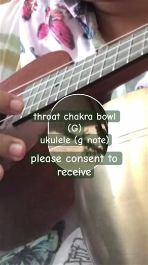 G note ~ Tibetan Bowl and Ukulele 🦋🛎️🦚 #throatchakra