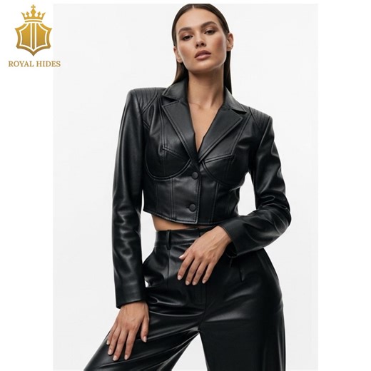 Handcrafted Women’s Cropped Leather Jacket | Stylish Casual & Festival Outfit | Party Nightlife Ready | Premium Outerwear | Gift for Her - Etsy