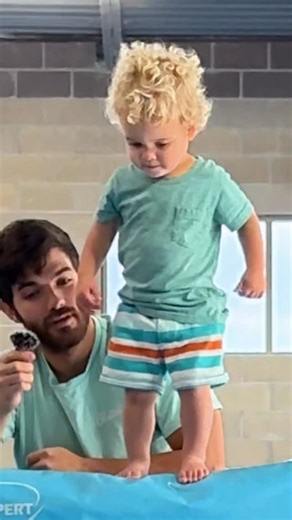 2.5M views · 55K reactions | Surprising @zuko.pk with a mini Parkour gym in his bedroom!!  Dada is very proud of his little ninja 亮❤️ #baby #diy #dad #parkour #ninjawarrior | Calen Chan | Facebook