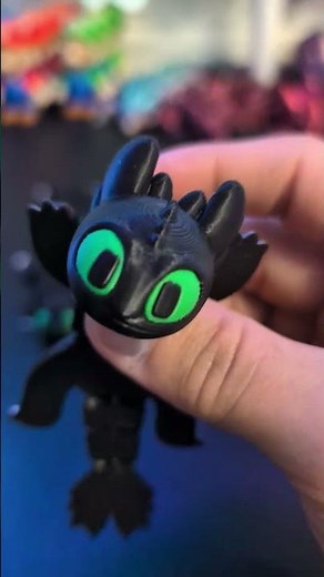 🐉💫 TOOTHLESS & LIGHT FURY in 3D?! Fully Articulated & TOO CUTE! 🖤🤍