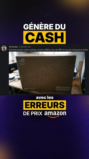 DealKing - Erreurs de Prix & Deals on Instagram: "Tu en as marre de tout payer plein tarif ? Comme + de 800 membres avant toi, tu peux profiter avant tout le monde des erreurs de prix ET d’une méthode pour générer des cartes cadeaux Amazon en rejoignant DealKing ! 👁️ Surveillance 24h/24 par nos bots pour dénicher les dernières erreurs de prix et gros deals sur Amazon, Idéalo, Dealabs, JD Sports et bien d’autres. 🔔 Alertes en temps réel pour être le 1er à agir (une erreur de prix peut disparaît