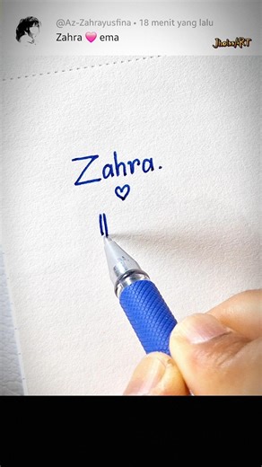 Menulis nama Zahra ❤️ Ema #shorts #happy #foryou #art #handwriting #fyp #viral2026