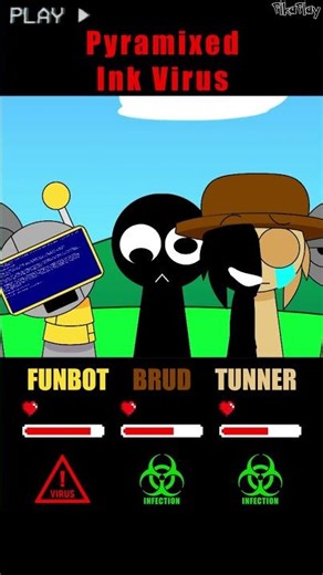 HP Bar Funbot Brud Tunner in All Pyramix Mods #sprunki #incredibox